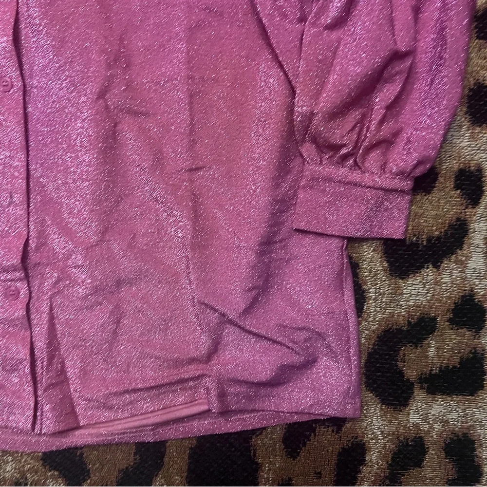 NWT Princess Polly Pink Shimmer Shirt Dress - Picture 11 of 12